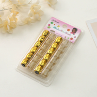 Anneau de réception de cheveux pour enfants de Style doux bricolage boucle Beige grand trou perle accessoires de tresse sale bricolage boucle Beige cravates à cheveux