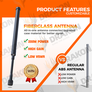 Drone Jam 2.4 W 13dBi 200W, antena leher angsa serat kaca 2400-2500MHz, antena komunikasi daya tinggi - Product Image 4