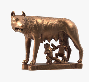 Souvenir Polyresin personalizzato Capitoline wolf_con Romulus e statua di Remus - Product Image 1