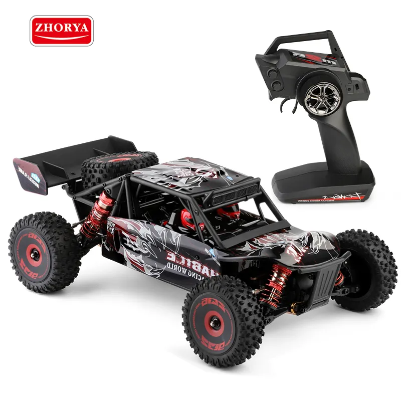 75 km/s yüksek hızlı yarış radyo kontrol araba oyuncak RC kaya paleti 2 4ghz verici 4WD Off Road RC araba