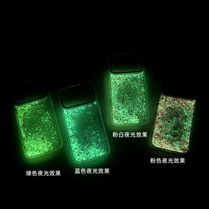 <span class=keywords><strong>Funda</strong></span> de Teléfono Translúcida con Diseño Floral que Brilla en la Oscuridad para 17 Pro Max, Diseño Quicksand 16, 15 Export Luminosa - Product Image 2