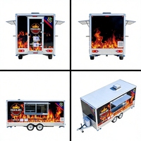Équipement de barbecue en fibre de verre, camions de cuisine, remorques de vente, chariots à café mobiles, kiosques, cadre en acier inoxydable résistant à la rouille