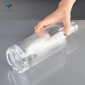 Bouteille en verre avec impression d'écran, 750 ml, vente en gros, pour vodka