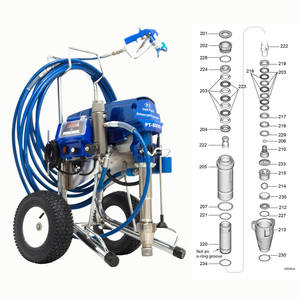 Yanfeng PT8990高流量9.5LPM壁と屋根ヘビーペイントエアレススプレーマシン - Product Image 4