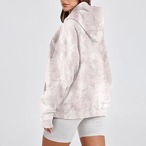 Sudadera con Capucha Estampada Personalizada para Mujer, Primavera, Holgada, Informal, para Correr, Fitness, Deportes, Nueva, Corta, Impermeable, Diseño Frontal Tejido - Product Image 3