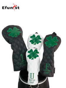 Benutzer definierte Golf <span class=keywords><strong>Head</strong></span> Covers Rhombus Vier blättriges Kleeblatt muster PU-Leder Golf Wood <span class=keywords><strong>Head</strong></span> <span class=keywords><strong>Cover</strong></span> Treiber/Fairway/ Hybrid <span class=keywords><strong>Head</strong></span> <span class=keywords><strong>Cover</strong></span> - Product Image 6