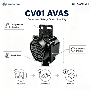 Véhicule homologué pour la route CVLVS01-b VSP EVAS IP67 Étanche 12V Plastique Solution OEM ODM Chariots de golf FMVSS 141 CAN Bus Programmable - Product Image 2