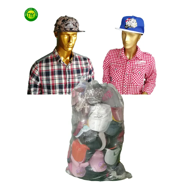 Mixed Hat Men Women Kid Used Hat A grade in Bulk Mixed Packing Bales Old Cloth Secondhand Clothing Used Accessory