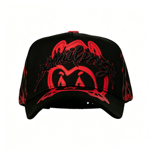 Gorra de Béisbol con Cristales de Imitación, Diseño de Calavera y Letra 'Rock' en el Dedo Medio, Estilo Snapback, Unisex, Venta al Por Mayor - Product Image 4