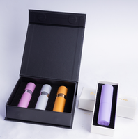 Boîte cadeau rigide en carton noir de luxe de haute qualité avec laminage mat recyclable épaisseur 2 mm