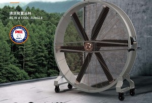 Ventilador Industrial de 2m de Diámetro, 6 Aspas, Motor Grande con Base y Ruedas Móviles, Diseñado para una Movilidad Óptima y Fácil Instalación - Product Image 5