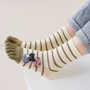 <span class=keywords><strong>Chaussettes</strong></span> mi-mollet à cinq doigts pour femmes, motif rayé de <span class=keywords><strong>chat</strong></span> de dessin animé - Product Image 4