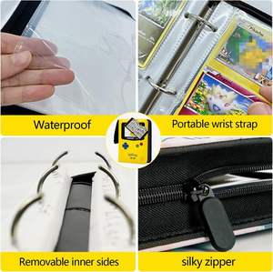 Le porte-<span class=keywords><strong>cartes</strong></span> à collectionner Pokemoned Binder convient à 400 <span class=keywords><strong>cartes</strong></span> avec des manches amovibles de 50 pages, classeur d'album de <span class=keywords><strong>cartes</strong></span> de collection portable - Product Image 2