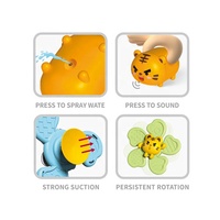 2023 nouveau Design bébé Fidget tourner autour de l'activité jouet Silicone ventouse Spinner en plastique Durable