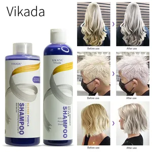 Grande 500ml di capacità Non macchiante crema viola per la rimozione dei capelli alleggerimento grigio tintura & colore fissaggio <span class=keywords><strong>Shampoo</strong></span> sbiancante - Product Image 4