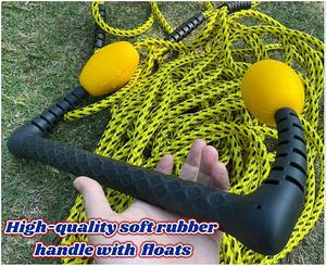 Corde de ski nautique robuste de 75 pieds en gros avec 2 poignées flottantes en bois Double poignée pour Wakeboard et <span class=keywords><strong>Kneeboard</strong></span> Ocean <span class=keywords><strong>Surfing</strong></span> - Product Image 5