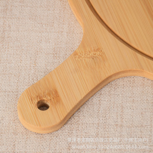 Planche à pizza en bambou, plateau de découpe rond de 9 pouces et 10 pouces pour steak, gâteau, pain, cuisson et grillades - Product Image 3