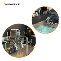 Simeino Custom 201/304 Stainless Steel Milk Tea Buffet Bar dengan Rak Wastafel & Kabinet untuk Kafe & Bar 220-240V