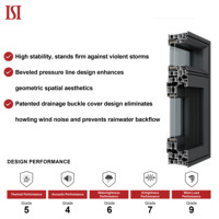 Ventanas Abatibles de Aluminio para Apartamentos, Aislamiento Térmico, Resistencia a la Presión del Viento, Aislamiento Acústico, Calificadas por Energy Star, OEM ODM