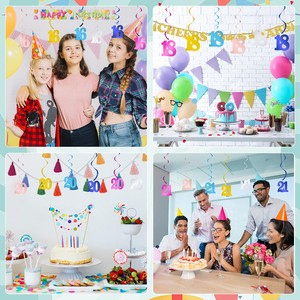 Set <span class=keywords><strong>de</strong></span> Espirales Colgantes Azules Número 1, Decoraciones <span class=keywords><strong>de</strong></span> Techo para el Primer Cumpleaños <span class=keywords><strong>de</strong></span> un Niño, Artículos para Fiestas <span class=keywords><strong>de</strong></span> Primer Cumpleaños - Product Image 4