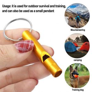 Porte-clés en métal pour activités de plein air, sifflet de survie en alliage d'aluminium, vente en gros, stock en vrac - Product Image 2