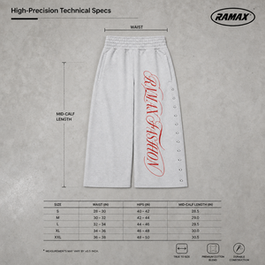 Pantalon de survêtement Capri gris pour homme RAMAX, imprimé lettres, taille élastique, décontracté, streetwear, longueur mi-mollet, avec poches - Product Image 1