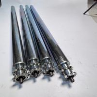 Rouleau de convoyeur à double pignon recouvert de caoutchouc, en acier inoxydable épaissi, non motorisé