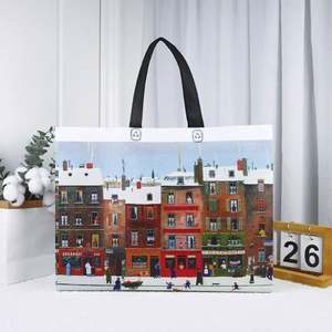 Sacs de shopping en non-tissé personnalisés avec logo imprimé, sacs de shopping imprimés personnalisés - Product Image 2