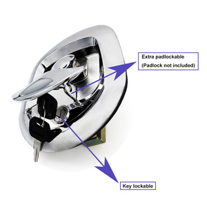 Chroming Hợp kim kẽm nén t xử lý Chốt cửa an toàn ổ khóa cho các Đoàn Lữ Hành hộp công cụ Xe Rơ moóc Cá voi đuôi khóa xi lanh - Product Image 2