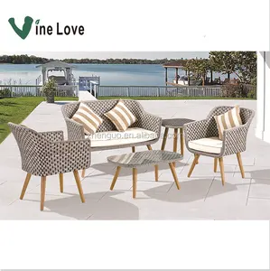 Meubles de jardin d'extérieur bon marché de haute qualité nouveau design à la mode meubles populaires en rotin de patio en PE