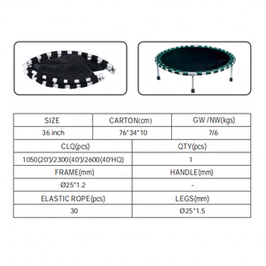 Everise tập thể dục giá rẻ 40 inch 4-Folding Mini Trampoline thể dục cơ thể xây dựng trẻ em Đồ chơi phụ nữ rebounder - Product Image 2