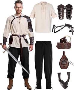 Conjunto <span class=keywords><strong>de</strong></span> 8 Piezas <span class=keywords><strong>de</strong></span> Disfraz Medieval <span class=keywords><strong>para</strong></span> <span class=keywords><strong>Hombre</strong></span>, Camisa y Pantalón <span class=keywords><strong>de</strong></span> Pirata, Accesorios <span class=keywords><strong>de</strong></span> Disfraz <span class=keywords><strong>Vikingo</strong></span> <span class=keywords><strong>para</strong></span> Halloween - Product Image 2