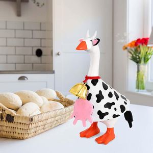 7-Inch Portable Christmas Polyester Dresses for Goose Clothing-Rural Dairy Cow Design Small Home Office Desk Decoration - Product Image 1