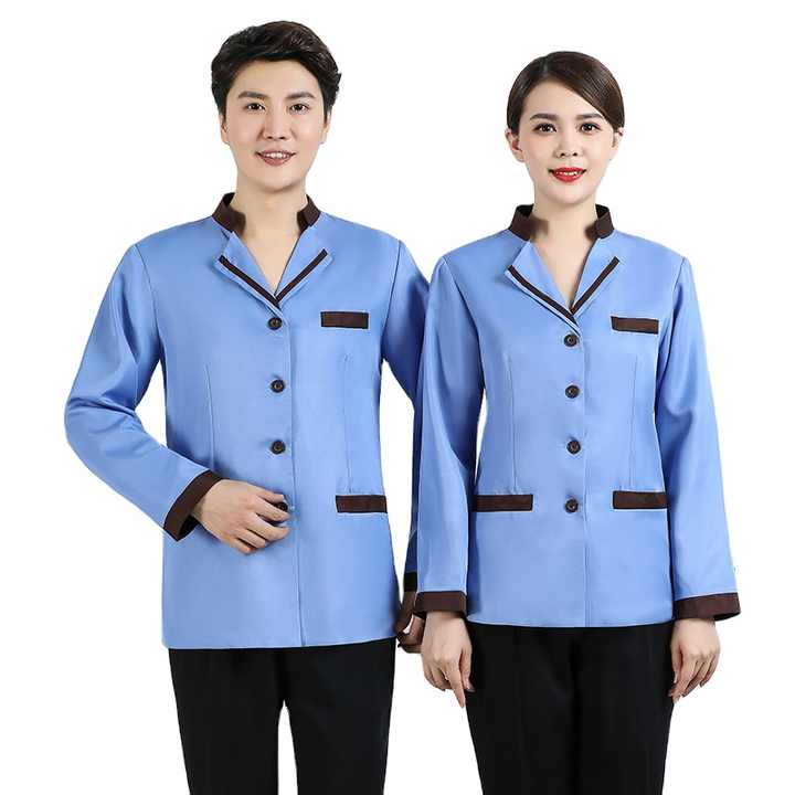 Unisex Hotel Cleaning Uniforms Sets Formal Short Sleeve Shirt