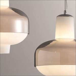 Postmodern Minimalist Glass Pendant Light Cream-Style Nordic for <b>Study</b> Bedroom Guest Room Entryway Dining Room-Middle Sized <b>Lamp</b> - Product Image 6