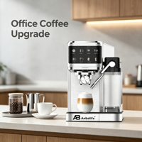 Cafetera Espresso Semiautomática con Pantalla Táctil Eléctrica, Jarra de Leche Independiente, Máquina de Latte/Cappuccino de un Toque, Superventas