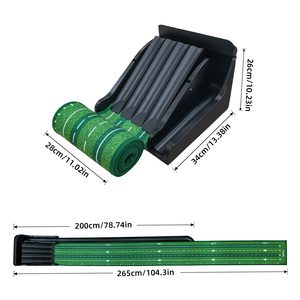 Tapis de putting de golf CRESTGOLF, nouvelle arrivée, avec planche d'équilibre, tapis de jeu de golf amélioré avec système de retour automatique de balle - Product Image 2