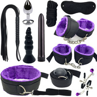 SM Anale Vibrator-Accessoires BDSM Fesselungssets Sklavenspiel-Ausrüstung Bondage-Set mit Sexspielzeug für Paare