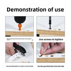 Herramienta de ojo de acero, perforadora de límite de artefacto, herramienta de ojo sin clavos para cortar métricas para carpintería, perforadora de corte de madera para ecológico - Product Image 2