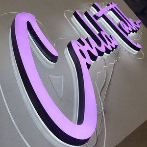 Tùy chỉnh Salon dẫn ánh sáng dấu hiệu enseigne Lumineuse Boutique Tên tóc Salon cử<span class=keywords><strong>a</strong></span> hàng Boutique dấu hiệu - Product Image 3