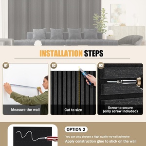 Pannelli Acustici in <span class=keywords><strong>Legno</strong></span> di Quercia Nera con Supporto in Feltro PET Ecologico, Decorazione Moderna per Pareti Interne, Pannelli Fonoassorbenti Akupanel - Product Image 5