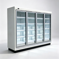 Réfrigérateur commercial en verre à économie d'énergie avec système No Frost et vitrine réfrigérée pour boissons, idéal pour les buffets