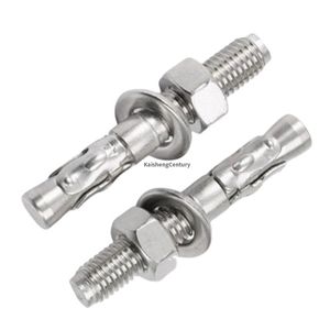 Ancres à coin de construction professionnelles WISINE en acier inoxydable M8 M10, revêtement TiCN, amovibles, capacité 500 kg - Product Image 1