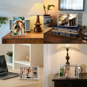 <span class=keywords><strong>Cadre</strong></span> <span class=keywords><strong>photo</strong></span> magnétique en acrylique transparent avec aimants néodyme N52, présentoir de bureau pour la décoration de la maison et du bureau - Product Image 6