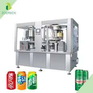 <span class=keywords><strong>Usine</strong></span> complète automatique A à Z Ligne de mise en conserve de boissons en étain et de soda Machine de remplissage et de scellage de boîtes de conserve en aluminium pour animaux de compagnie - Product Image 1