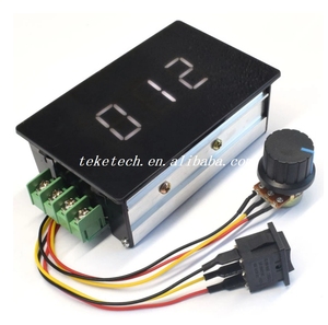 Controlador de Velocidad de Motor de CC Ajustable con Pantalla Digital, Regulador PWM de 6-60V 20A, <span class=keywords><strong>6V</strong></span> 12V 24V 48V 2000W, Avance y Retroceso - Product Image 4