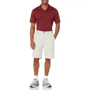 Men's Hybrid Dress Shorts Casual Chino Stretch Flat Front Lightweight Quick Dry Golf Shorts With Pockets
