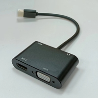 Adaptor Kompatibel HDTV Ke VGA Pemisah VGA dengan Konverter Audio 3.5Mm Mendukung Tampilan Ganda untuk Proyektor PC HDTV Multi-port VGA