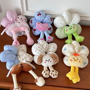 Diadema de esponja con diseño de corazón para niña, coletero lindo para cola de caballo, accesorios de tela para el cabello estilo europeo-americano. - Product Image 3
