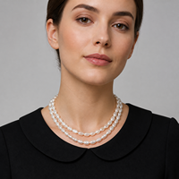 Vente en gros de brins de perles baroques d'eau douce naturelles de 7-8 mm, polies double face, percées sur le côté droit, pour la fabrication de bijoux